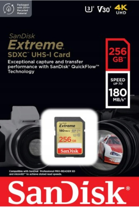 KARTA PAMIĘCI SanDisk Extreme 4K 256GB UHS-I