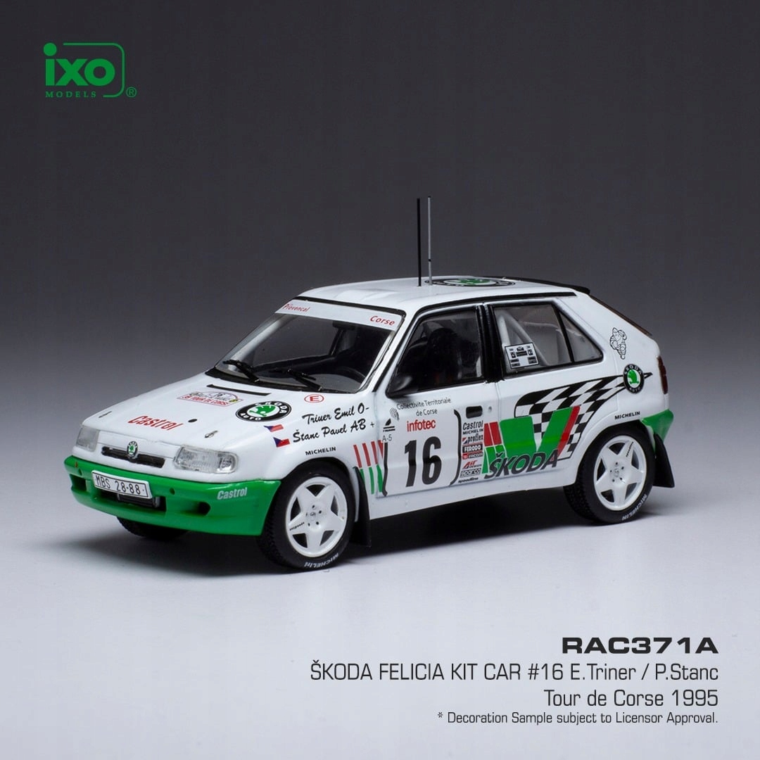 Skoda Felicia Kit Car, No.16 Rallye Tour de Corse 1995 (E.Triner/Stanc) Ixo