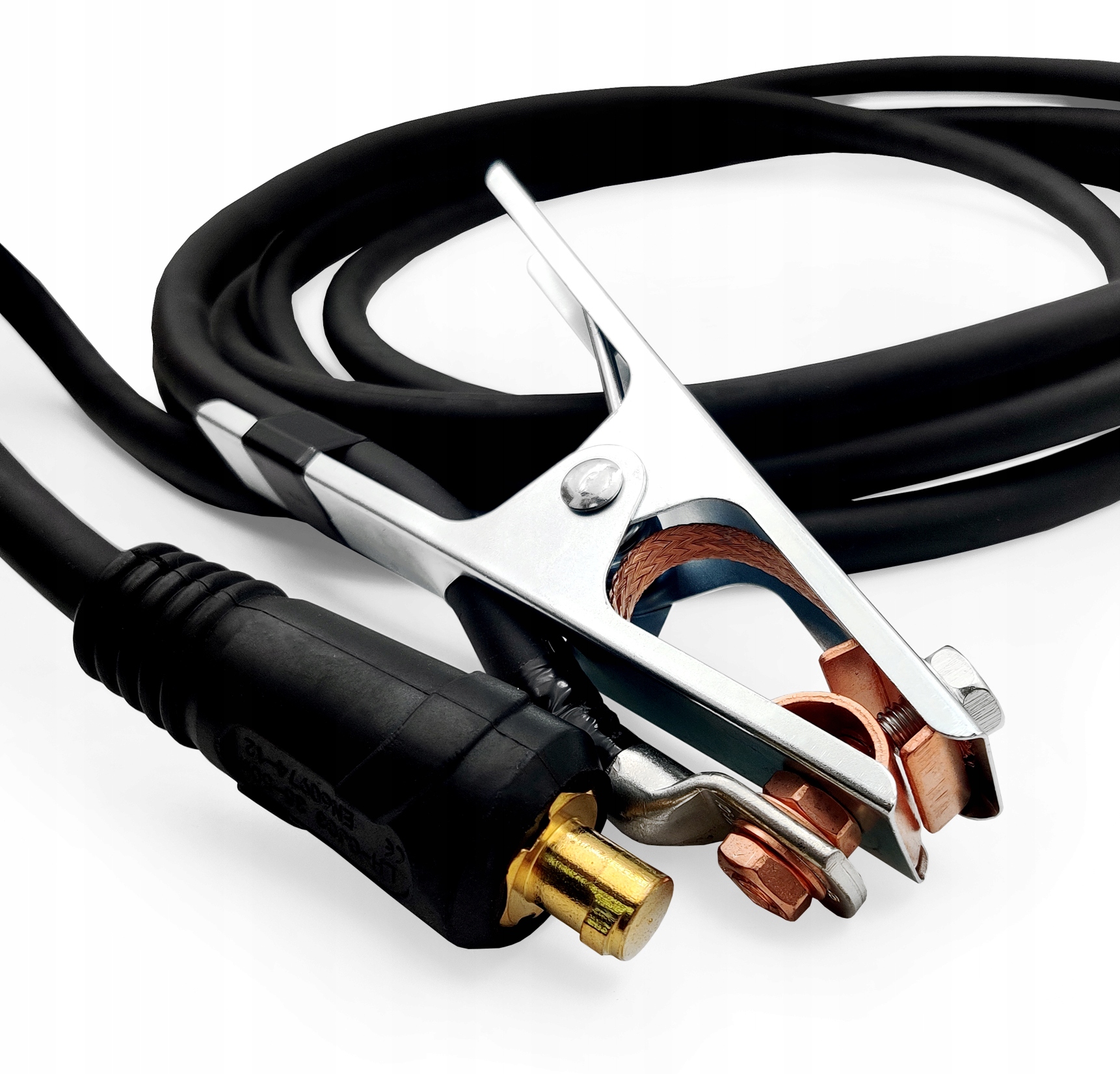 Przewód Masowy Spawalniczy 500A 35mm 2m Kabel Uziemiający Mma Mig Tig 35-50