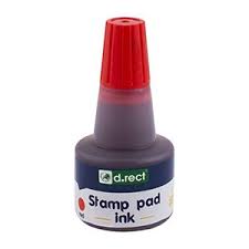 TUSZ DO STEMPLI PIECZĄTEK 30ML CZERWONY D.RECT