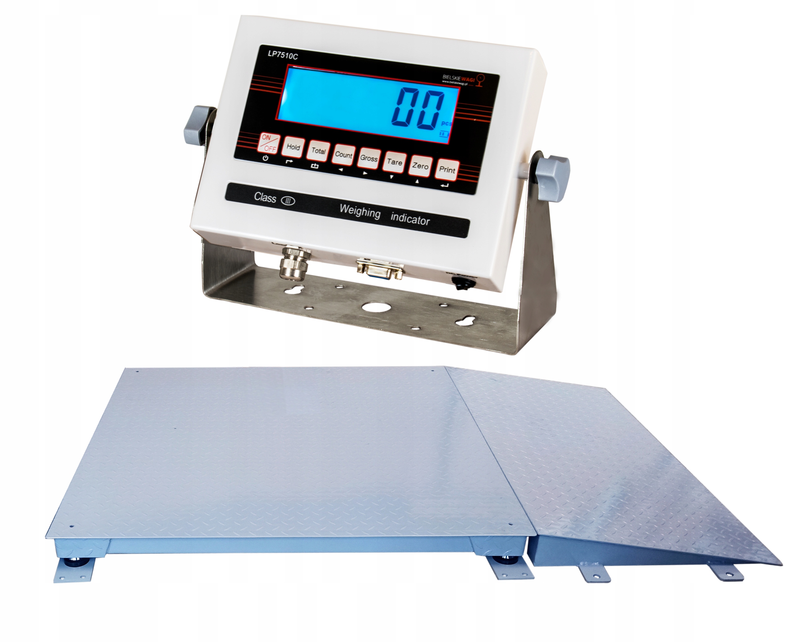 Plošinová Nájezdová Váha 80x80cm 1,5T 1500kg S LCD Skladovou Legalizací