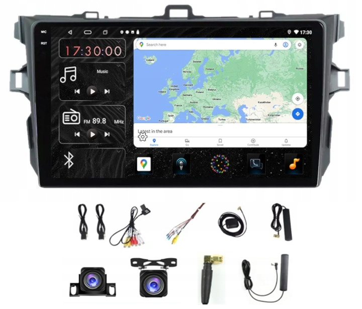 Rádio Navigácia Carplay Android Toyota Corolla 2006-2013 4GB 64GB Sim