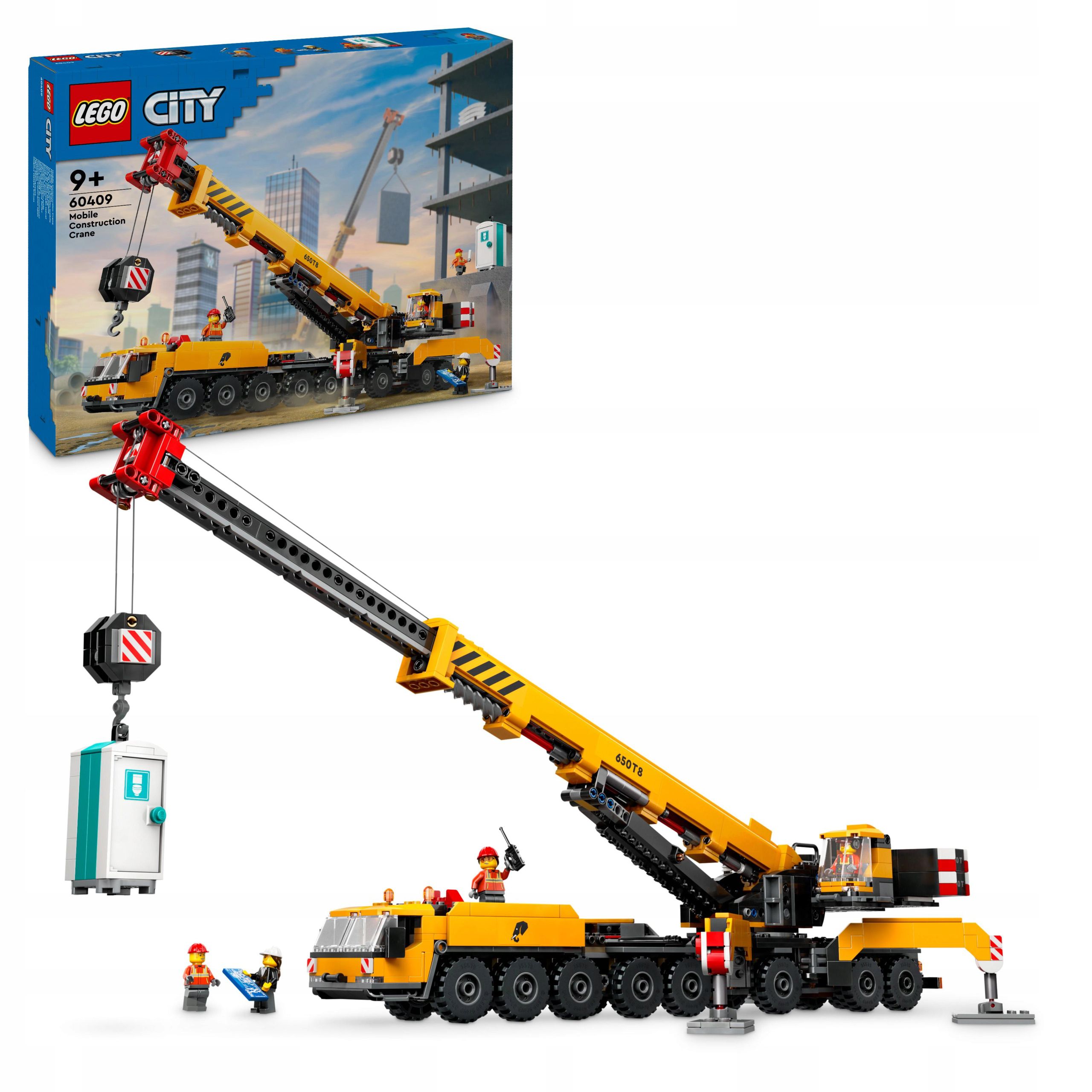 stavebnice Lego City 60409 Žlutý pohyblivý jeřáb Stavební náměstí