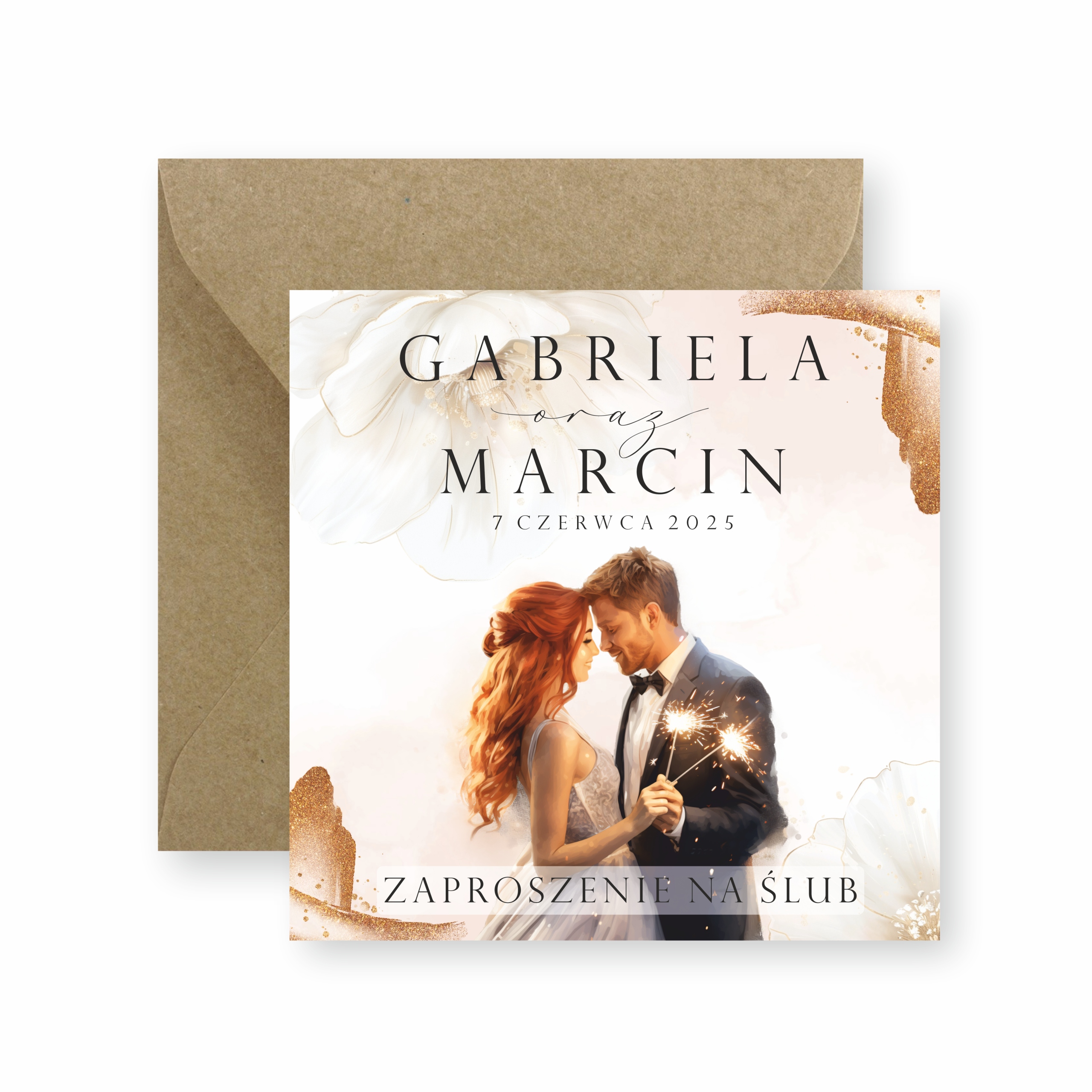 ZAPROSZENIA NA ŚLUB ŚLUBNE WESELE BOHO PASTELOWE Z PERSONALIZACJĄ