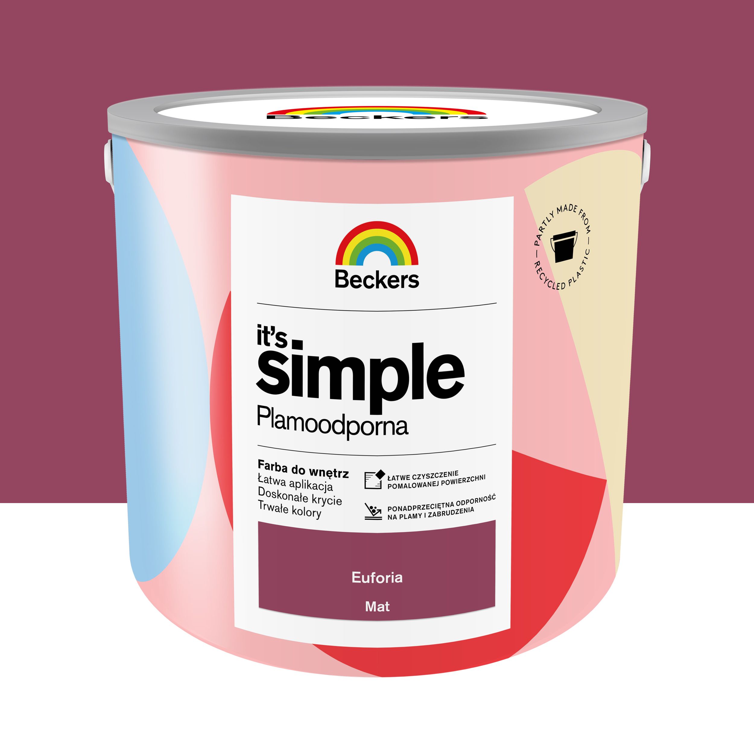 Beckers It's Simple 2,5l 48. Euforia Mat Plamoodporna Farba Do Ścian Sufitó