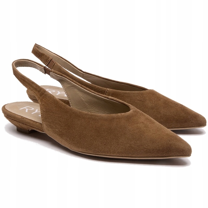 Dámské lodičky s odkrytou patou Ryłko Y1EW0__ _6TUF Brown Kůže VEL..37
