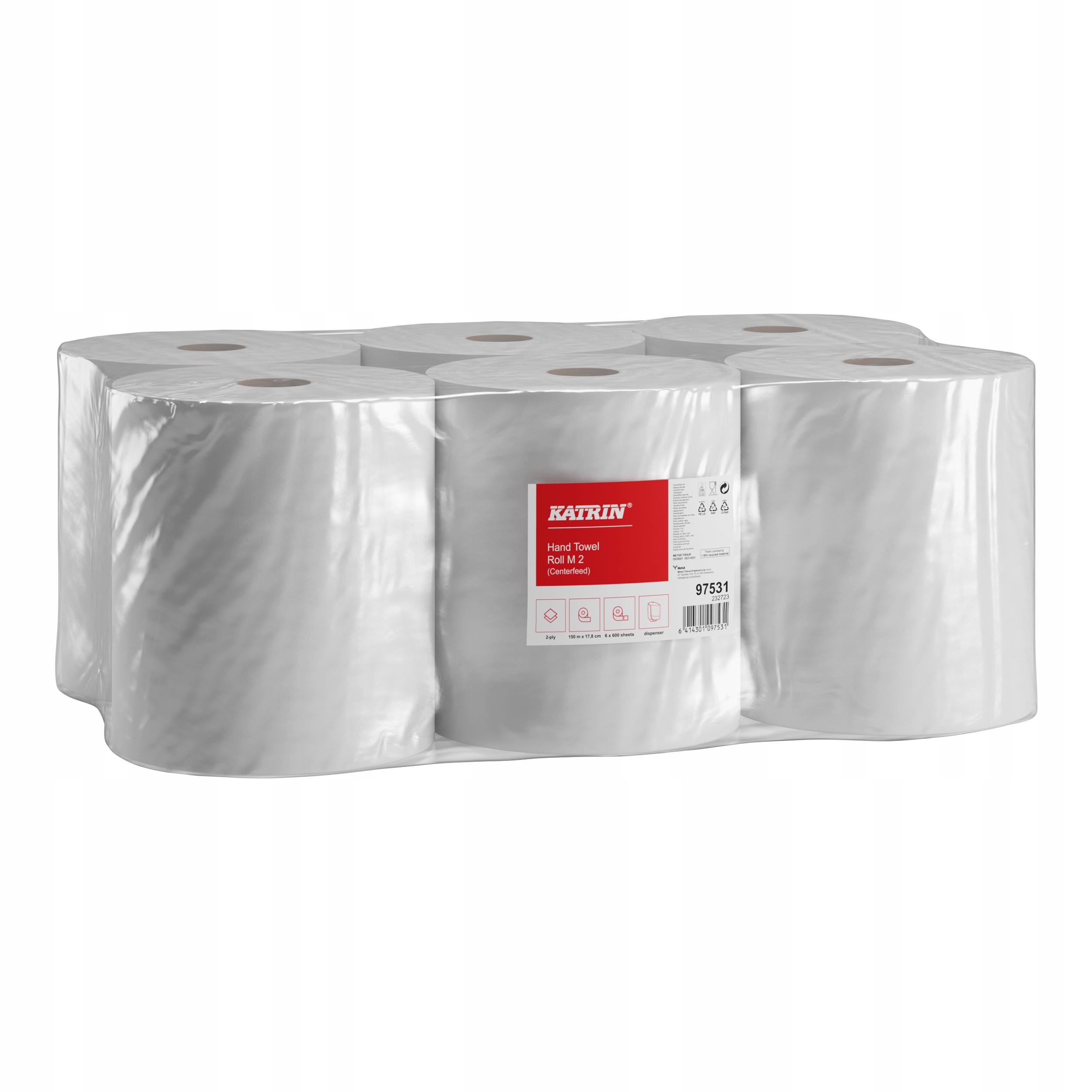 Katrin Ręcznik papierowy 2-warstwowy biały 150m a'6 M2 97531 3396
