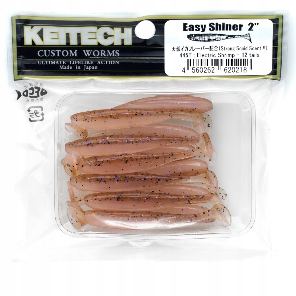 Keitech Easy Shiner 2'' 5cm 1g 445T Electric Shrimp 12szt -op