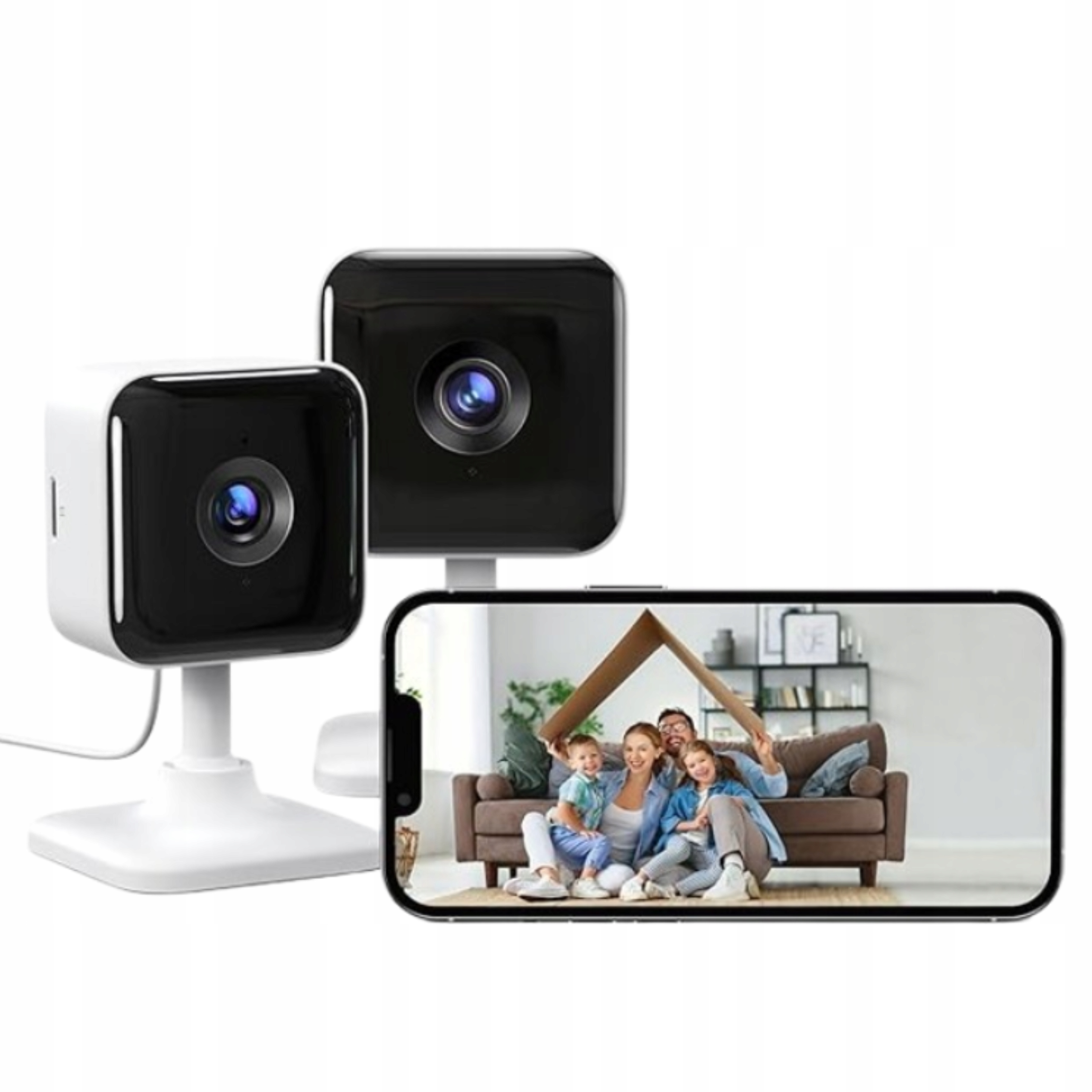 Gncc Vnitřní bezpečnostní kamera 1080P 2 kusy Cctv kamera pro noční vidění