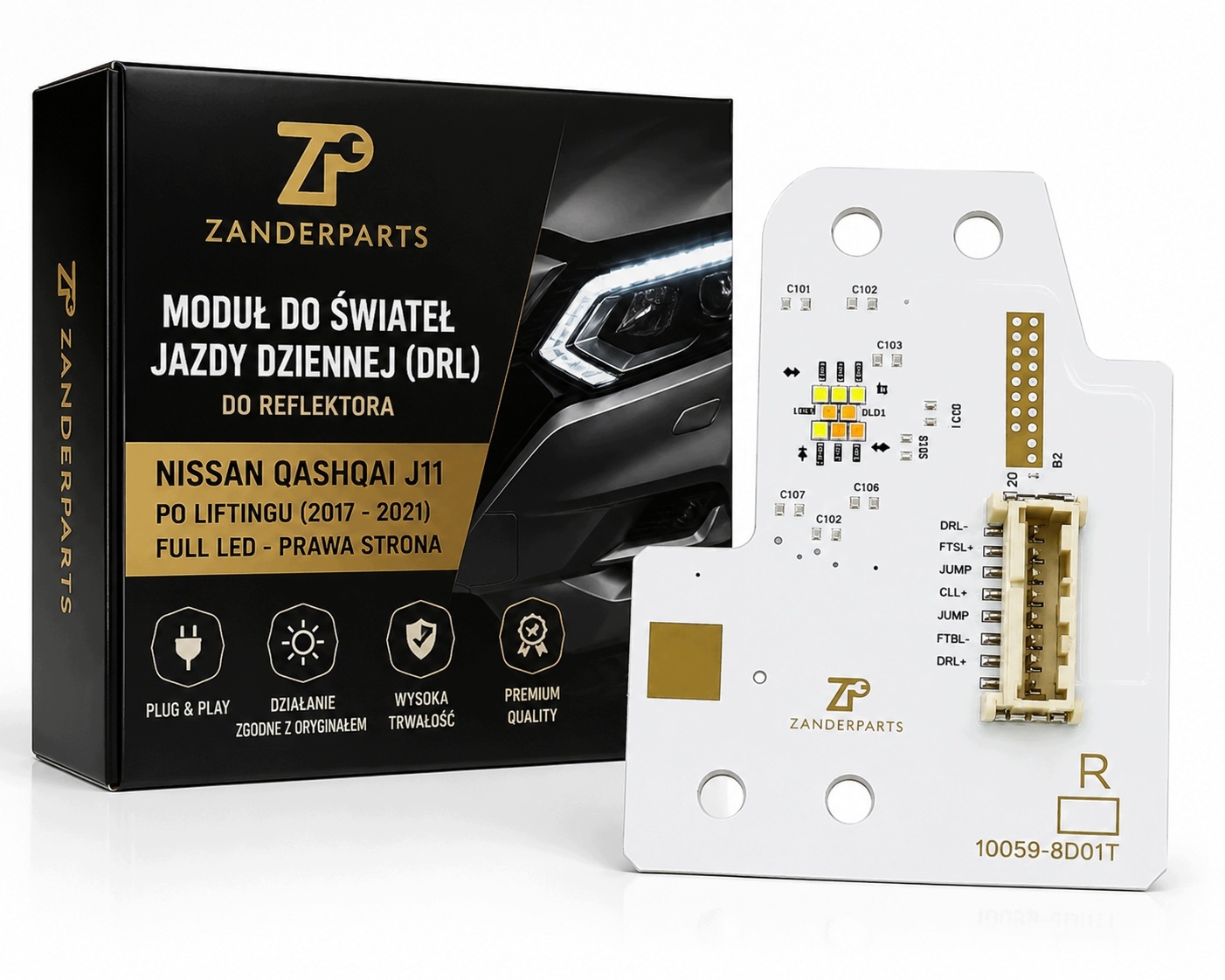 Modul Led Desky Reflektoru Nissan Qashqai J11 17-21 Pravý
