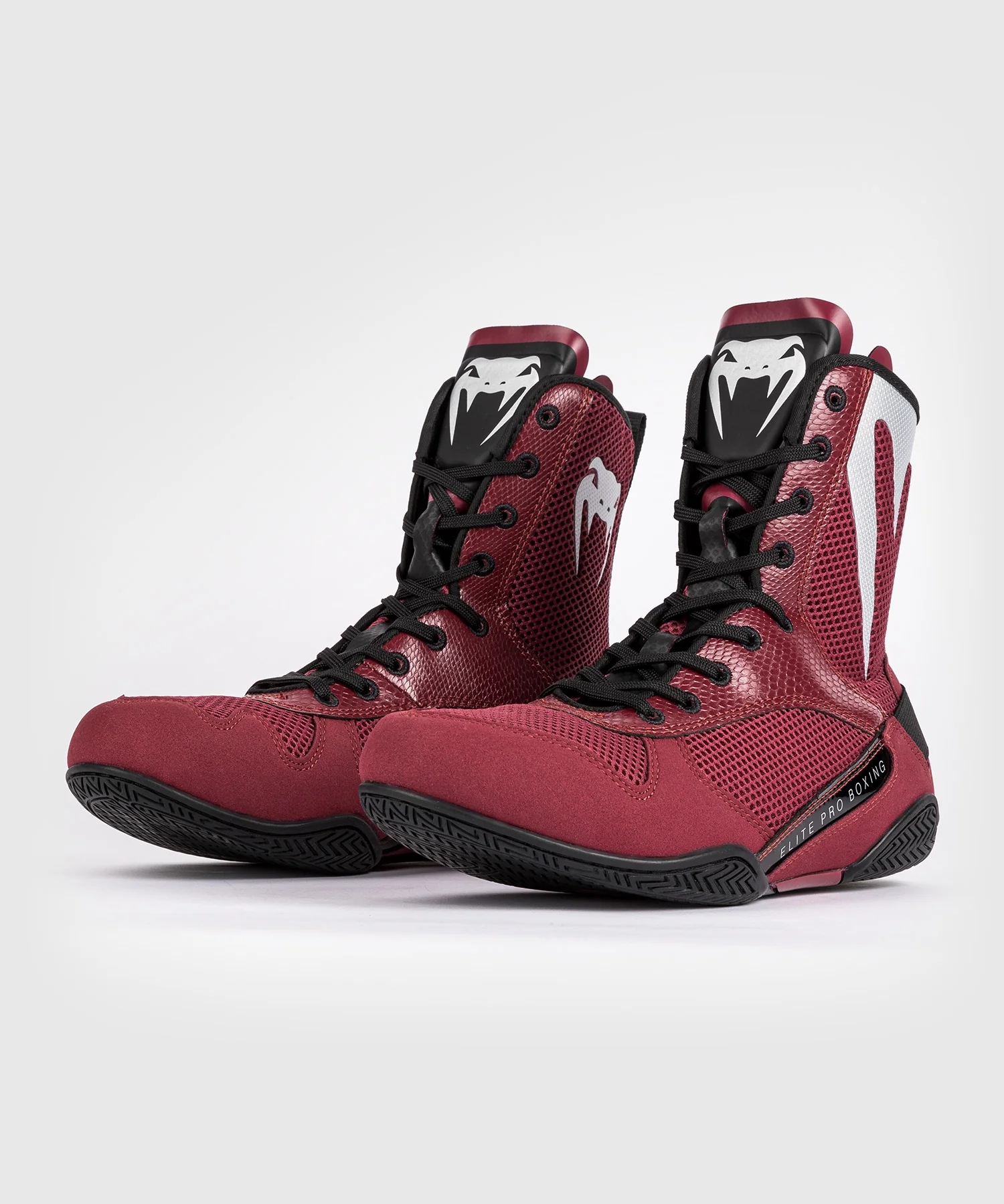 Venum Boxerské boty Boxing Shoes Elite Burgundy/Silver 42.5