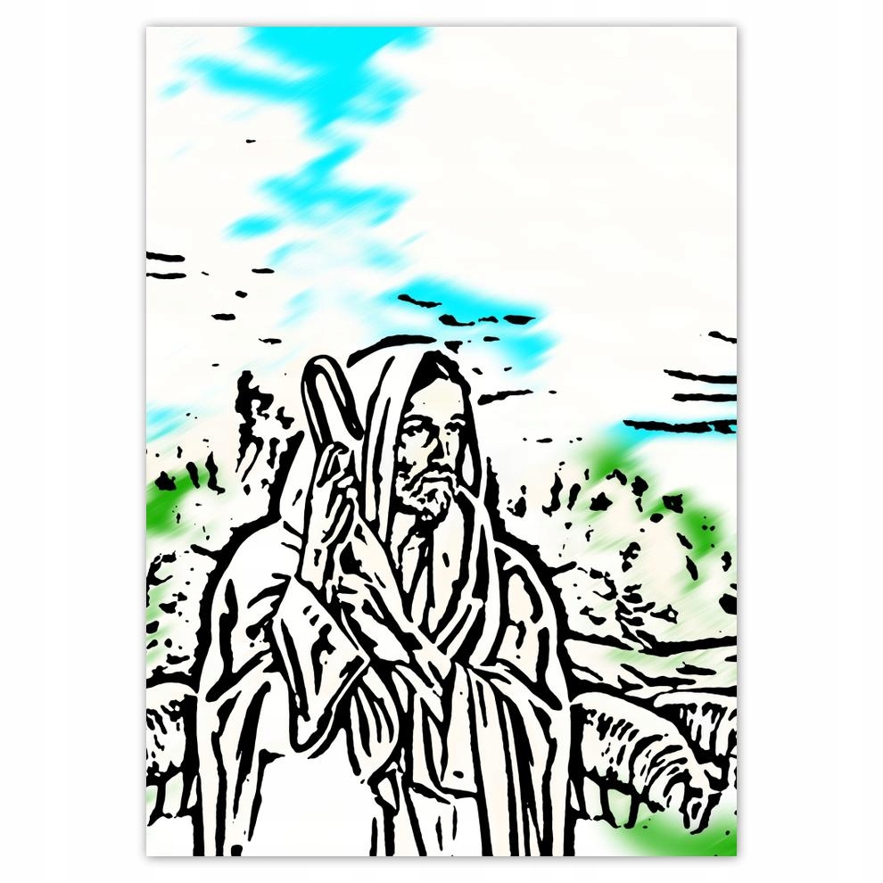 

Naklejki 50x70 Dobry Pasterz Owieczki