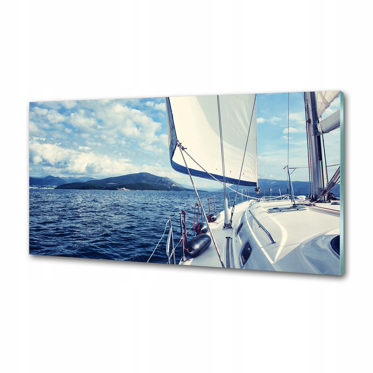 Panel do kuchyne Jachta na pozadí mora 100x50 Lepidlo
