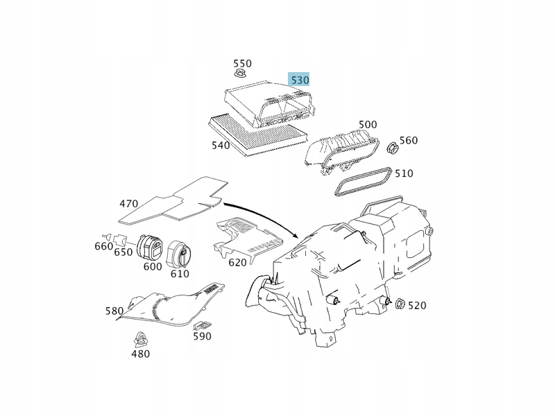 A2118300003 - ORG корпус салонного фильтра MERCEDES-BENZ E W211