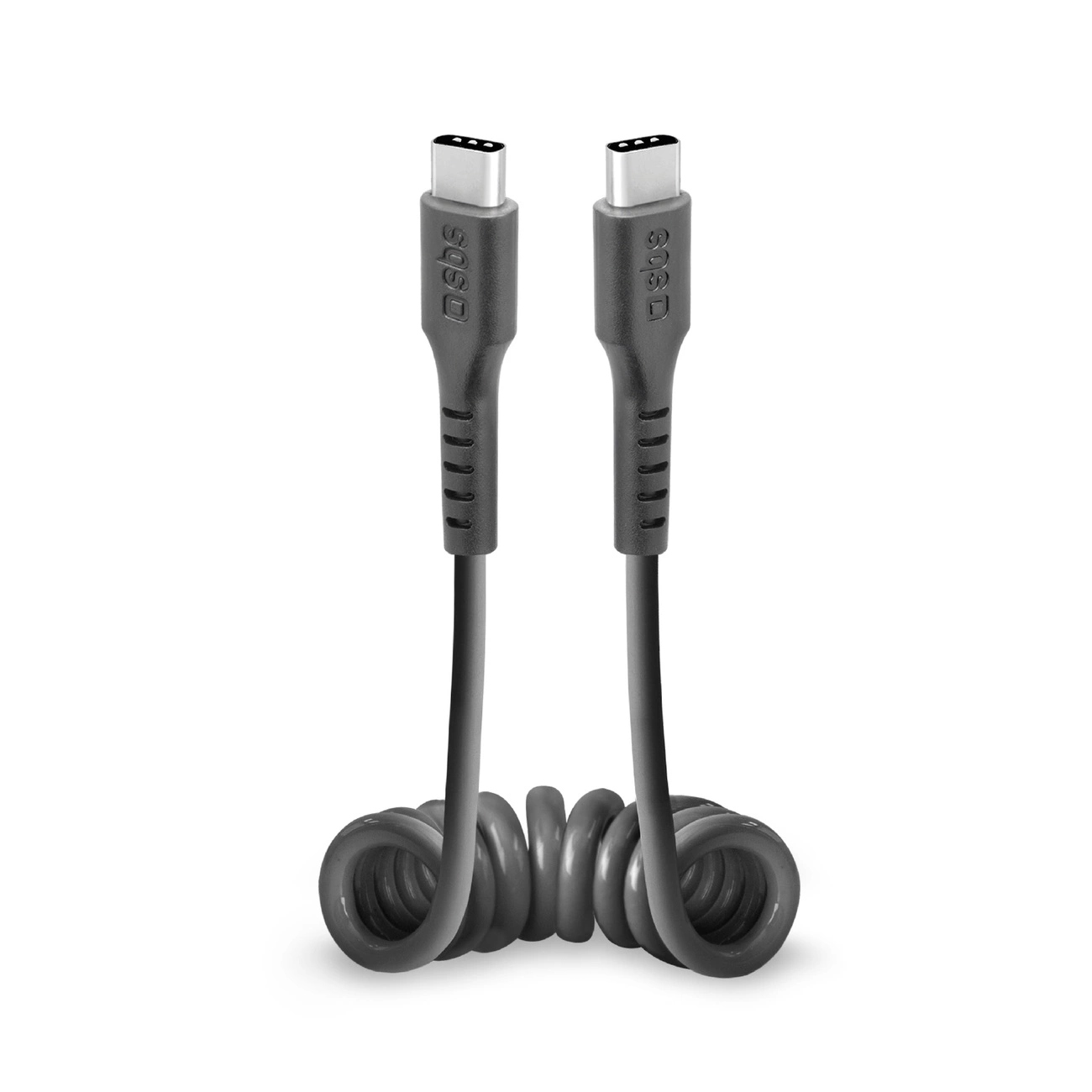 Kabel spiralny Sbs Tecabletypccsk Usb-c Usb-c 0,5m czarny