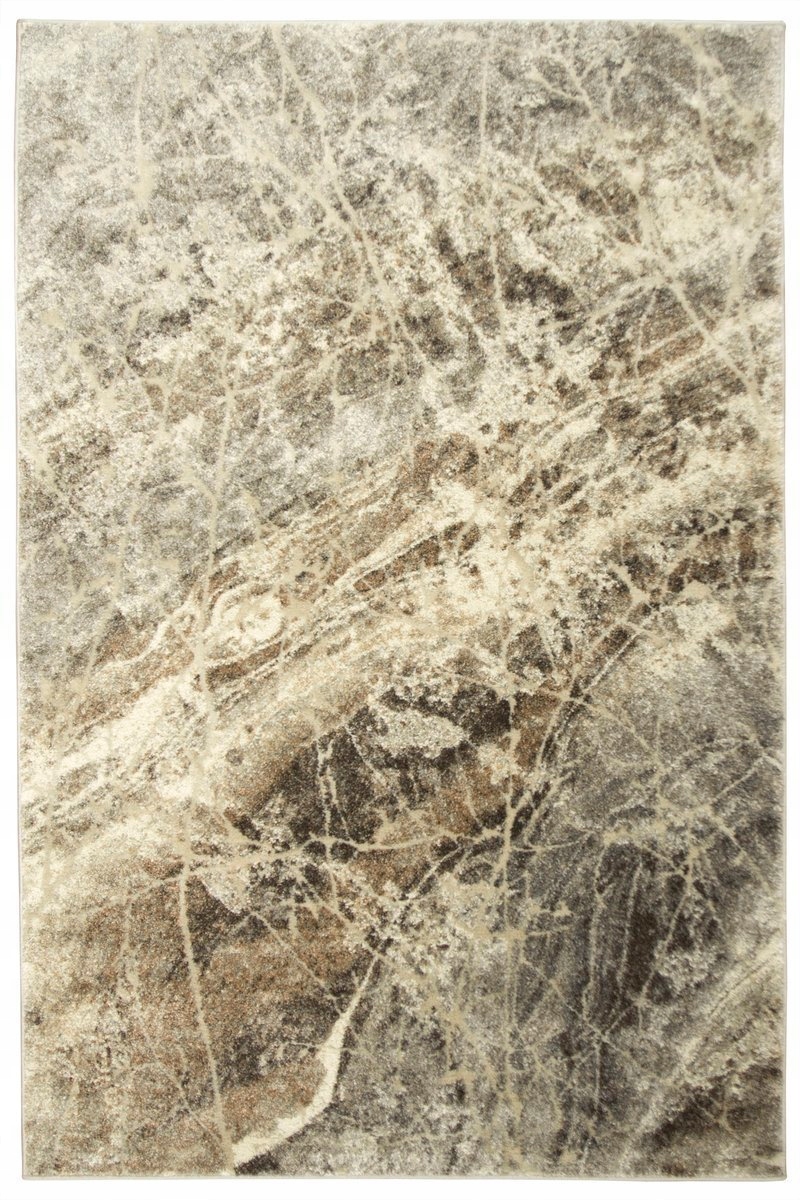 160x220 cm Mięciutki Dywan Szary Krem Jak Marmur