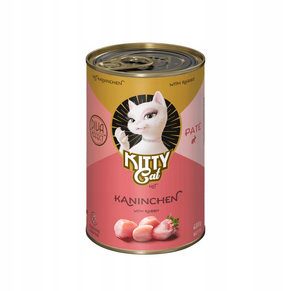 Levně 5X Kitty Cat Rabbit Pate 400g mokré krmivo pro kočky