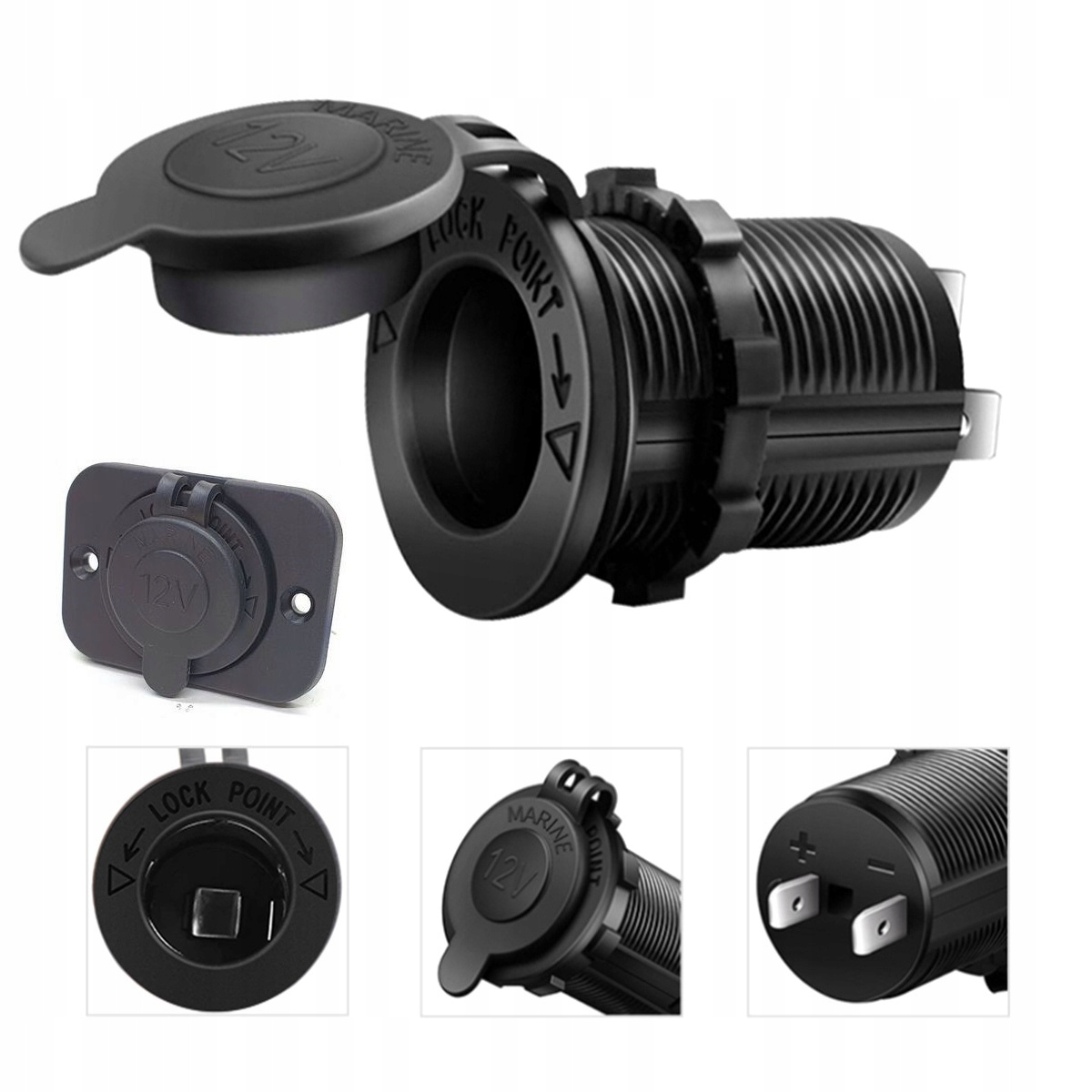 MONTAŻOWE HERMETYCZNE GNIAZDO ZAPALNICZKI 12V 24V