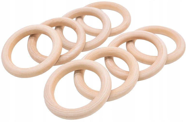 Kółka ringi drewniane Diy rękodzieło 12mm 10szt