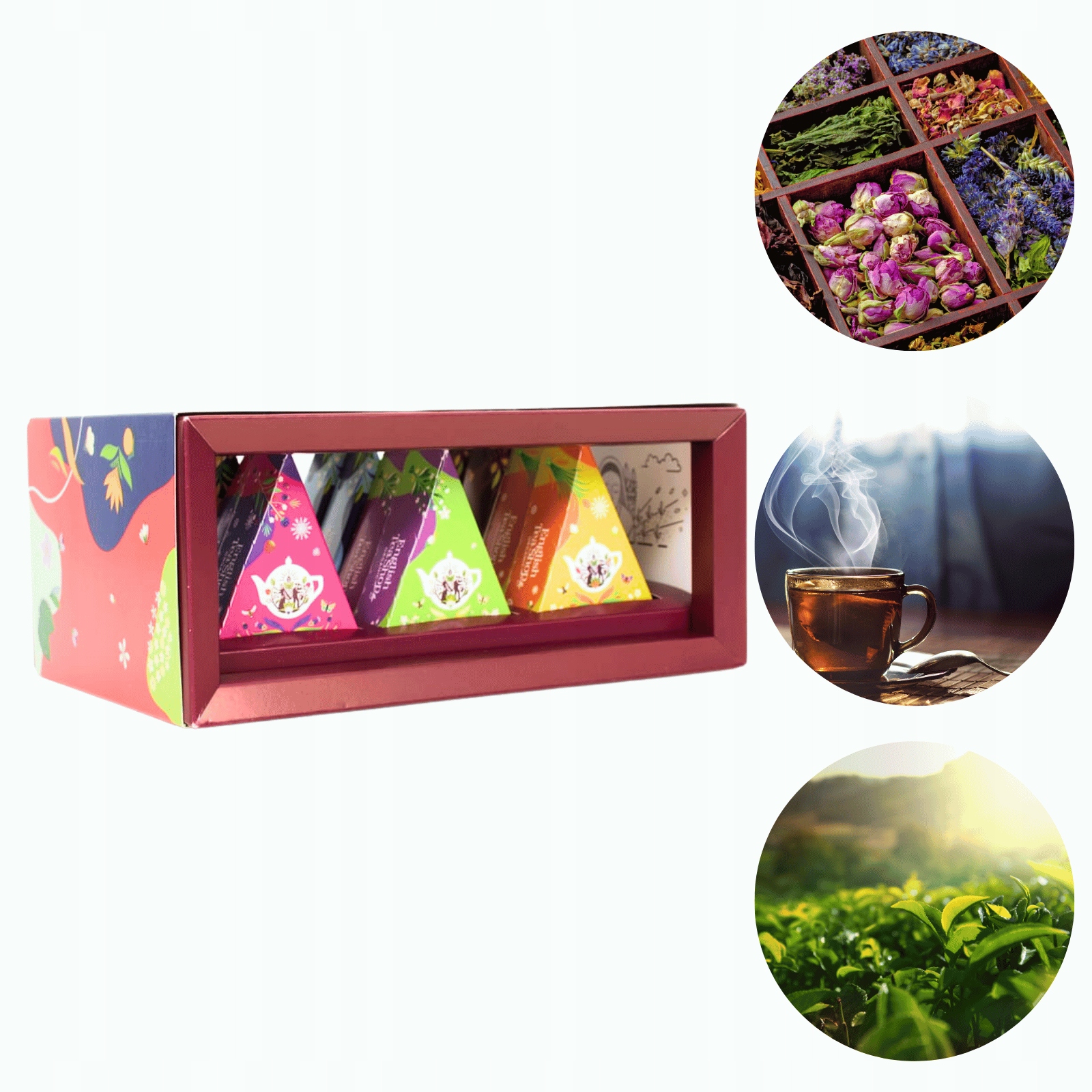 Sada ekologických čajů, Loving Moments, (12 pyramidek ve 3 příchutích), En