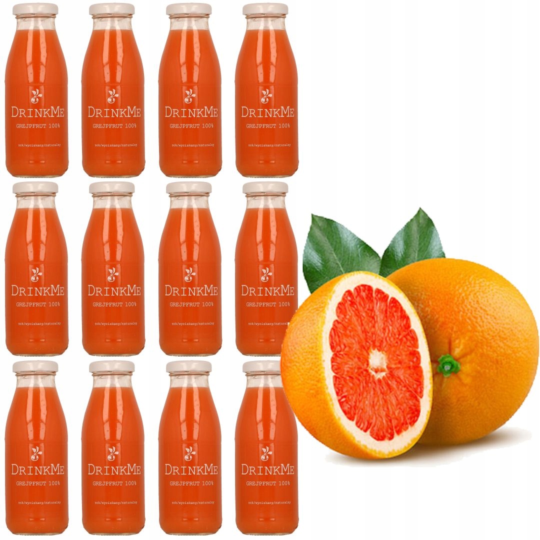 Levně Drinkme Grapefruitový džus 100% z grapefruitu 250 ml x 12