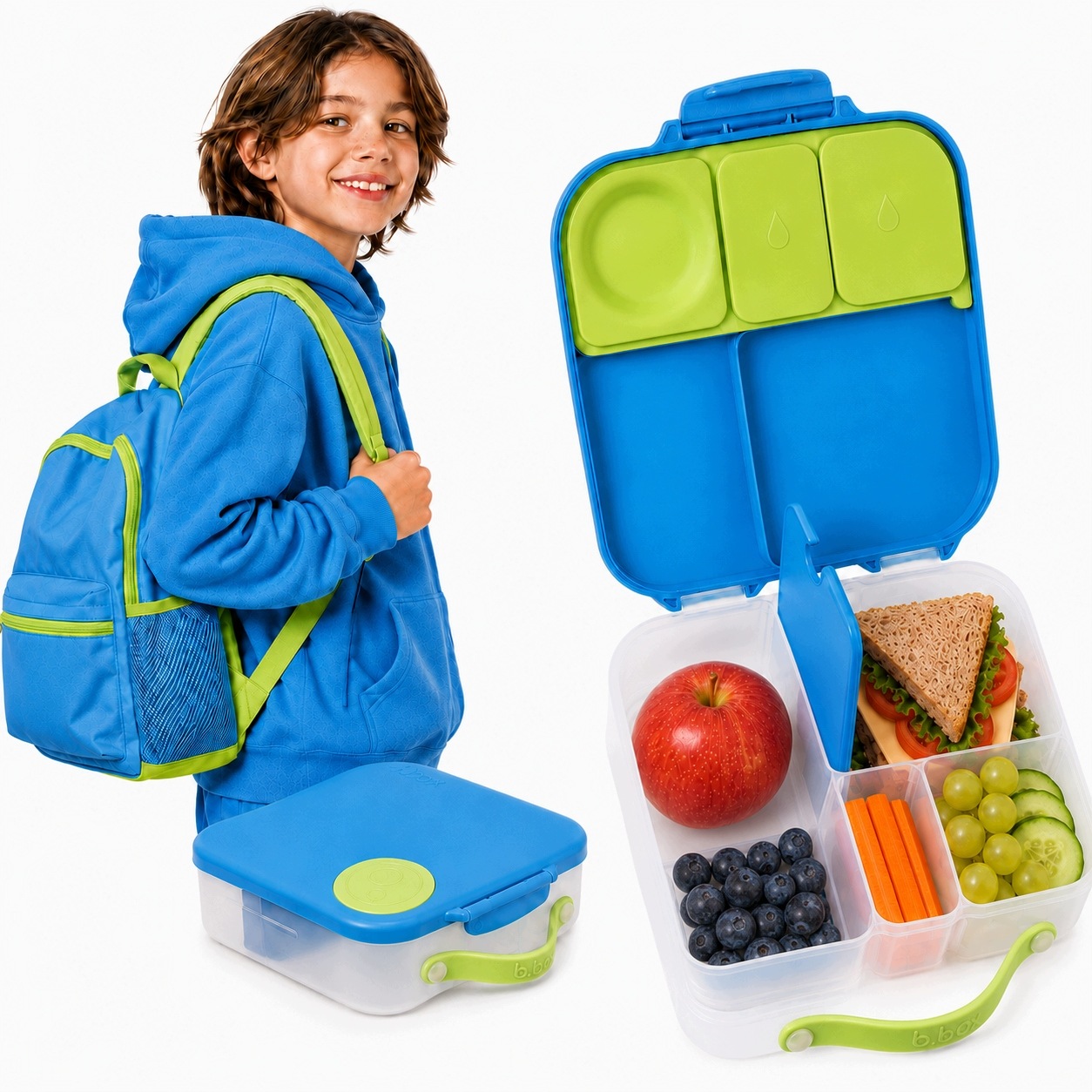 B.box Śniadaniówka Lunchbox Ocean Breeze 2000ml bbox Duża XXL+pojemnik 75ml