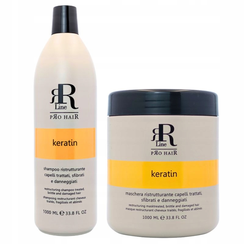 Rr Line Keratin Šampon s keratinem Keratinová maska 2x1000 ml