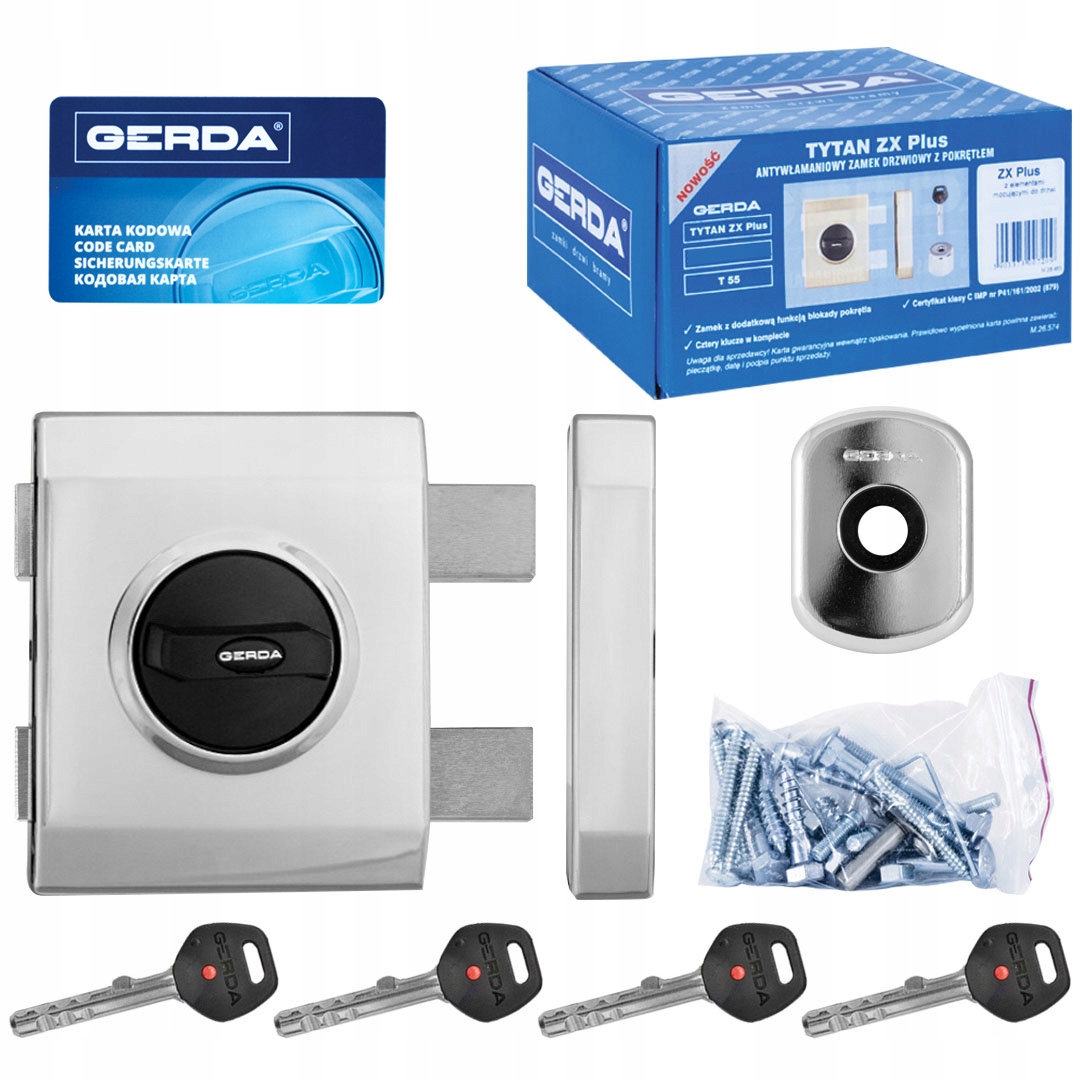 Vrchní zámek Tytan Zx Plus chrom Levý Gerda