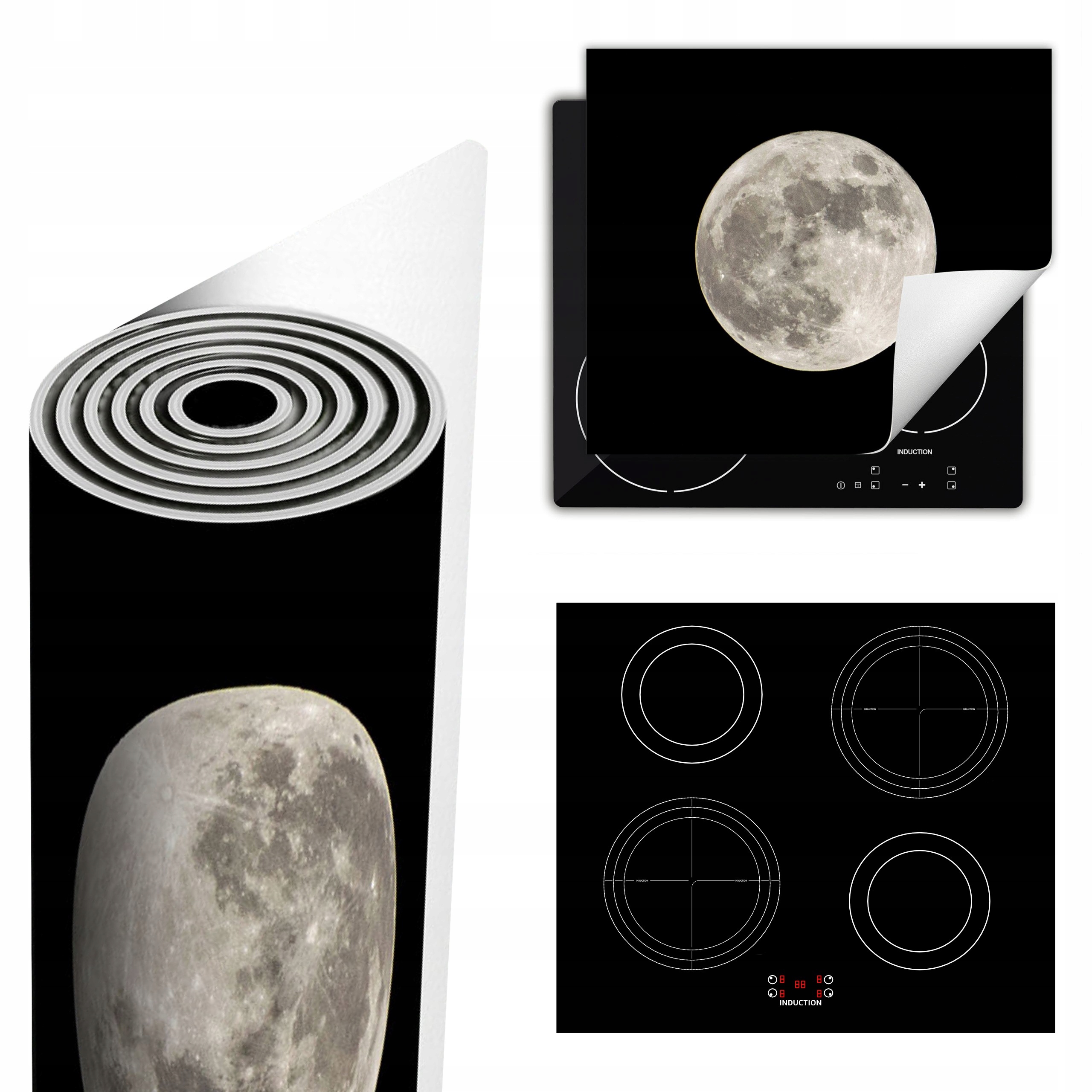 Ochranná Podložka Na Sporák Má Více Místa 60x52 černá měsíc