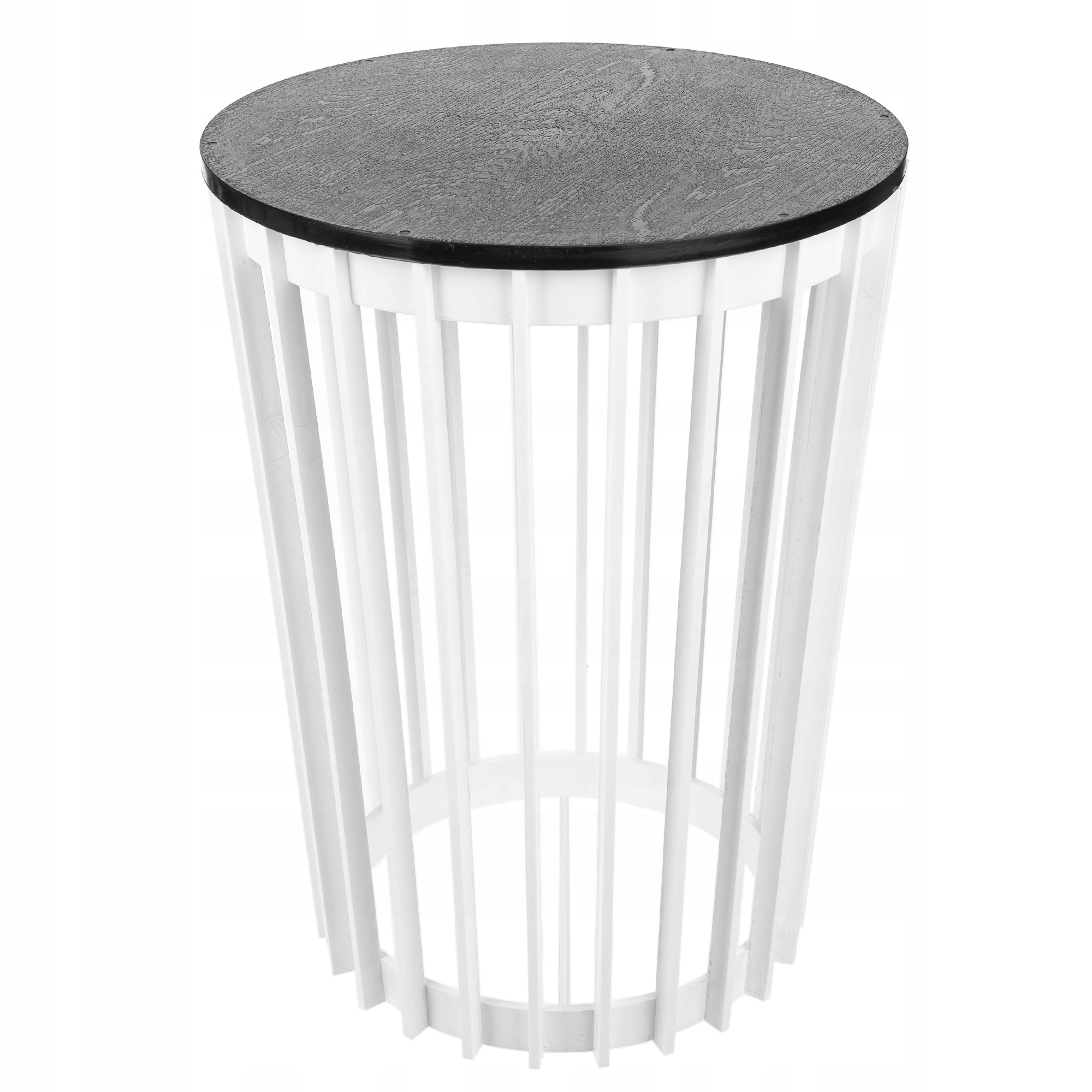 Kávový Stolek Malý Kulatý Bílý Koš Do Zahradního Obývacího Pokoje Balkon Terasa 40 cm