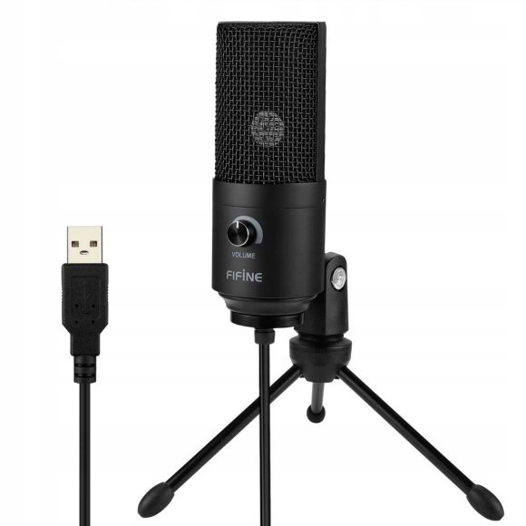 

Mikrofon Fifine K669B Usb studyjny dla graczy Pc