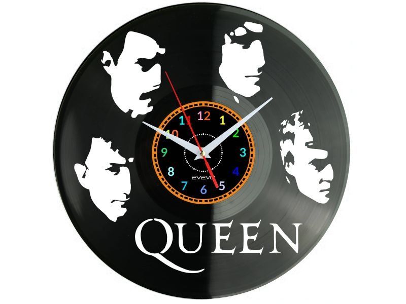 Queen Dárek Originální dekorace do domu Hodiny z vinylové desky