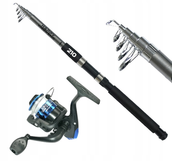 Rybářský set Rybářský prut Jaxon 2,4 5-25 g Hw naviják s navinutou strunou