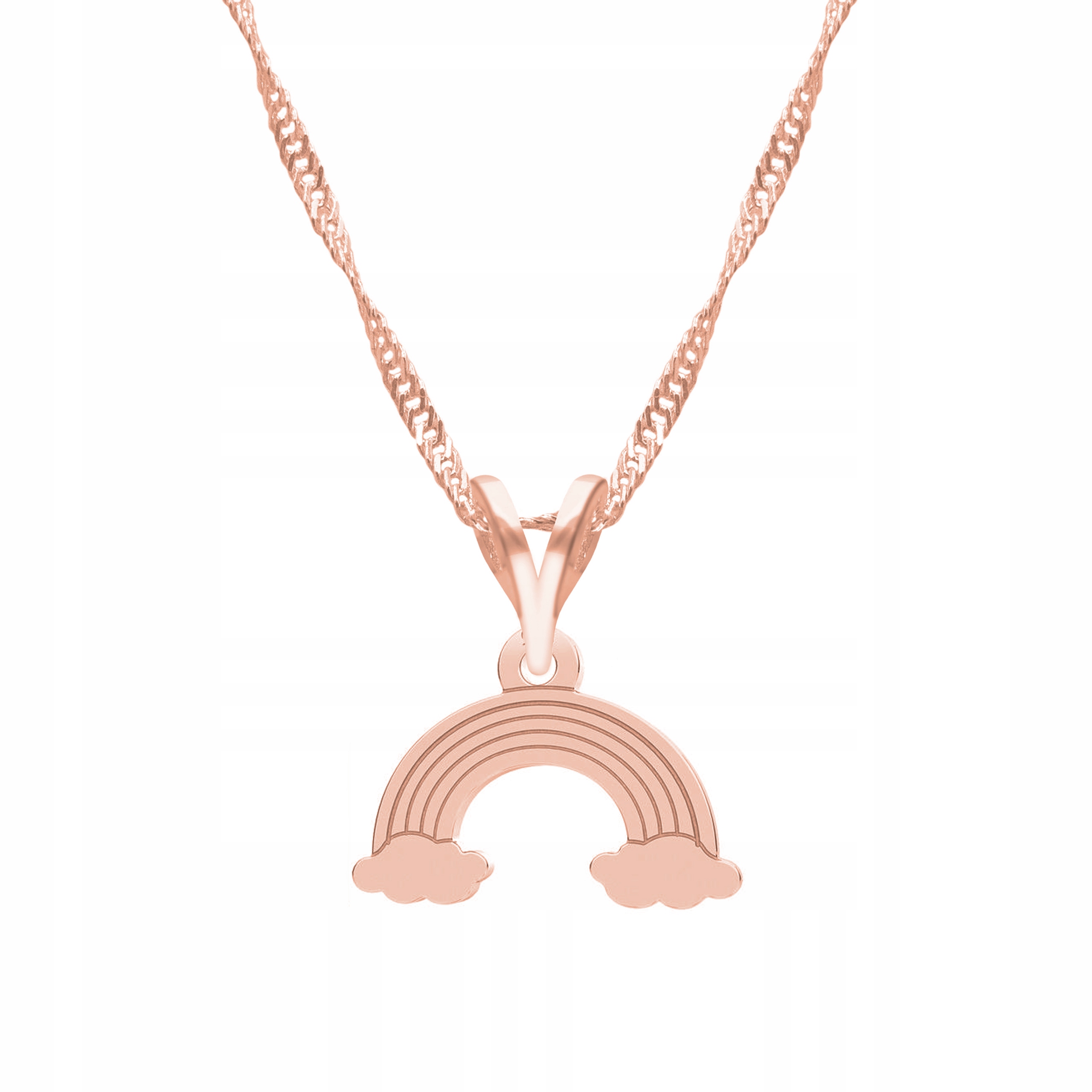 Řetízek zlatý náhrdelník 925 Duha Rainbow