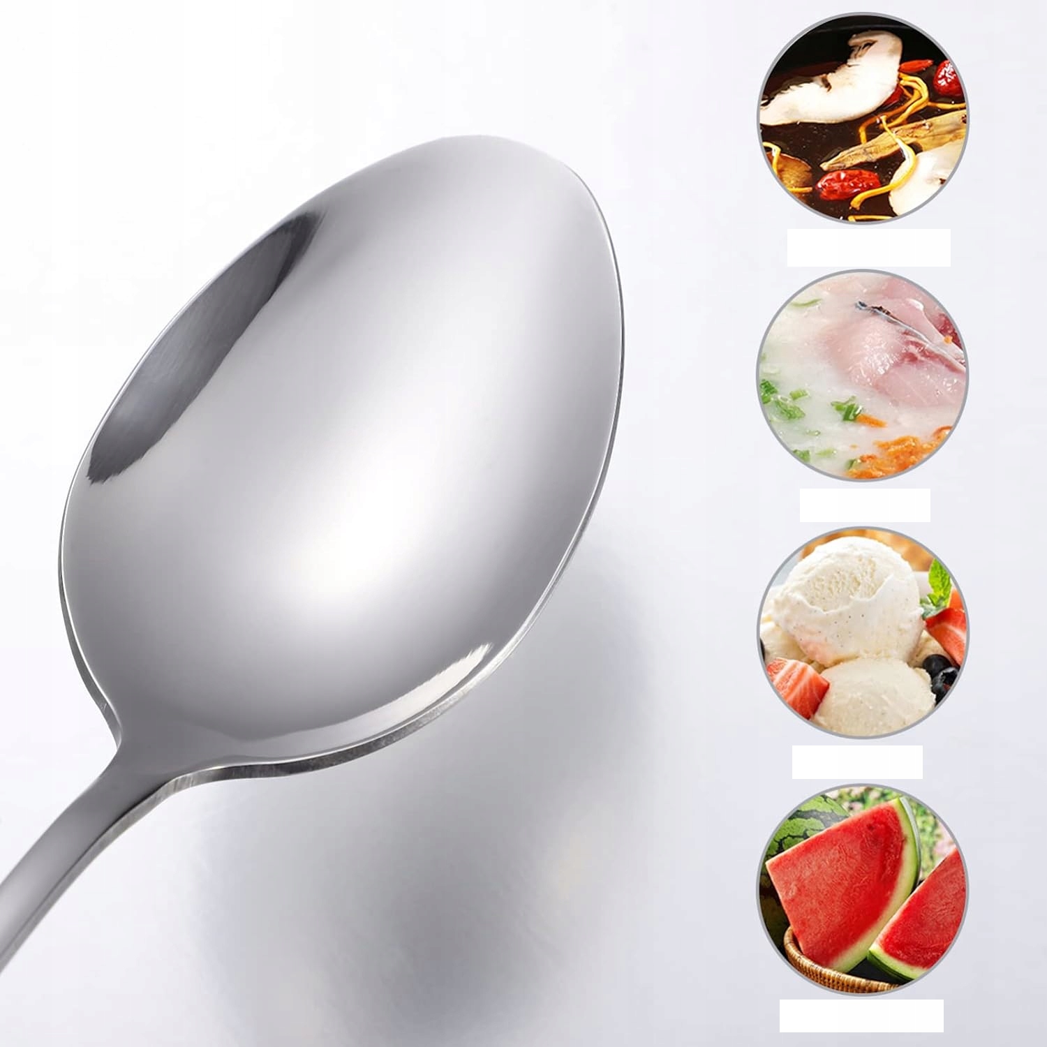 ZESTAW KOMPLET DUŻYCH ŁYŻEK OBIADOWYCH ZUPY 6 szt Materiał wykonania inny