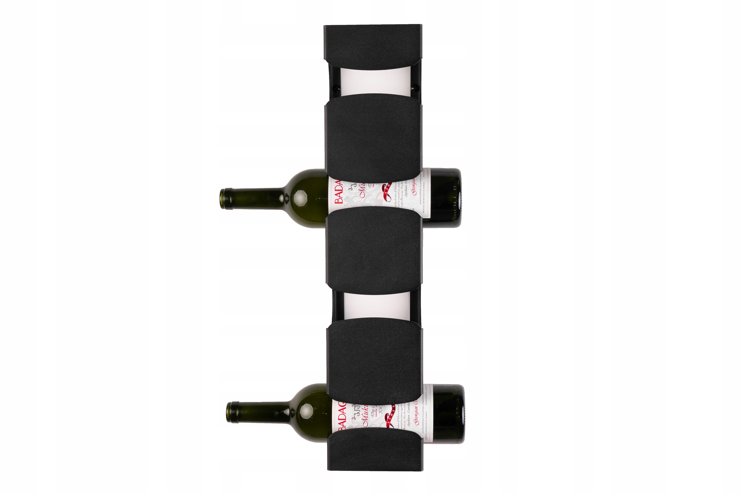 METALOWY STOJAK NA WINO WIESZAK UCHWYT PÓŁKA 4 BUTELKI CZARNY LOFT