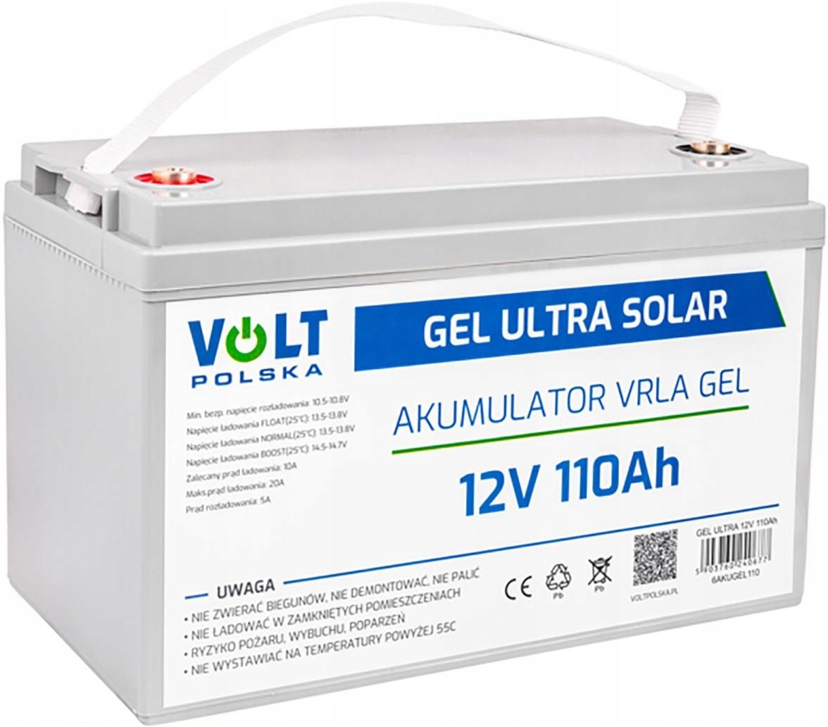 Akumulator Volt Polska Gel Vpro Solar 12V 110Ah Ups Solar