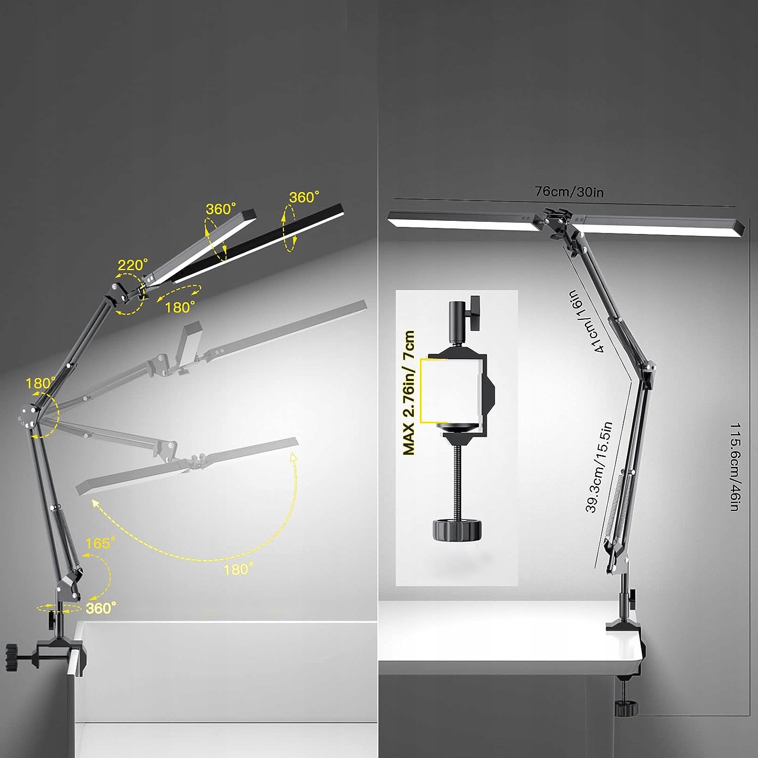 LAMPKA BIURKOWA KREŚLARSKA SZKOLNA BIURKO LED 24W EAN (GTIN) 883331890799