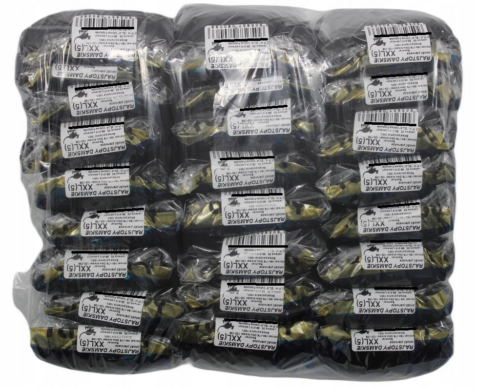 25 ks Punčocháče elastil 20 Den černé Dva klíny 5-XXL