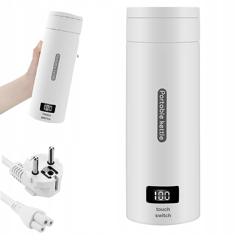 Turistická Rychlovarná Konvice Elektrická Termoska 380 ML 300 W Přenosná