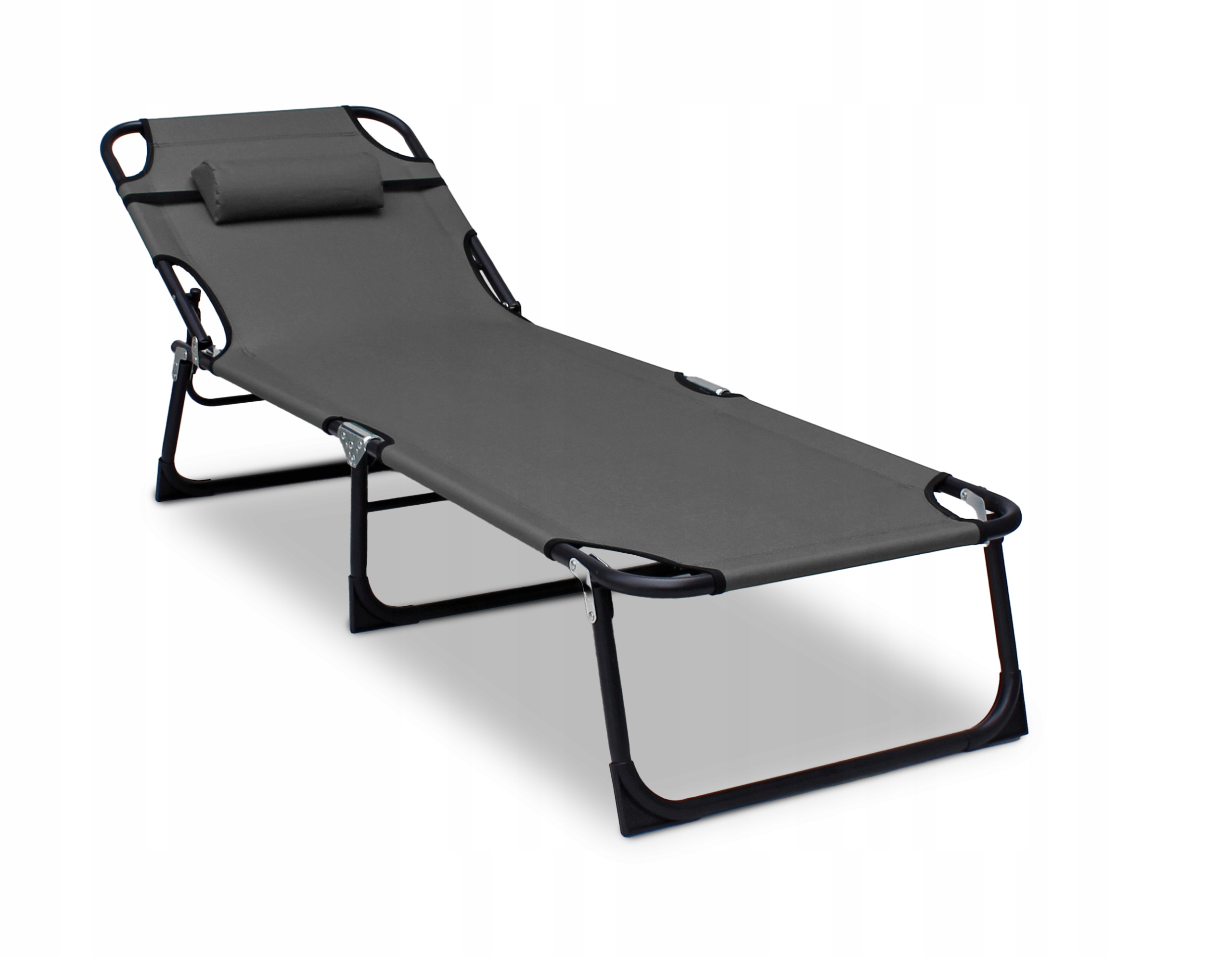 Outlet Leżak leżanka ogrodowa składana turystyczna na plażę Neon szary