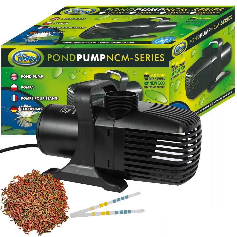 Aqua Nova NCM-8000 L/h pompa do oczka Eco 65W energooszczędna Gratisy