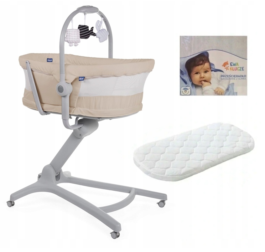 

Chicco Baby Hug Air Beige +materac+prześcieradło