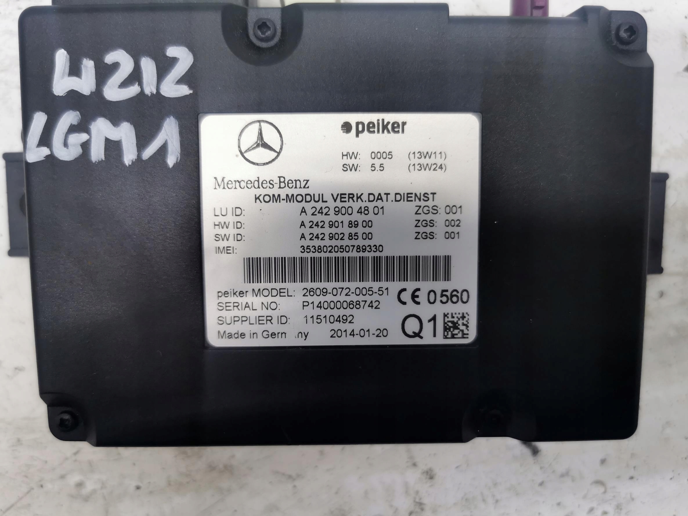 modulo TELEFONU MERCEDES E-KLASA W212 A2429004801