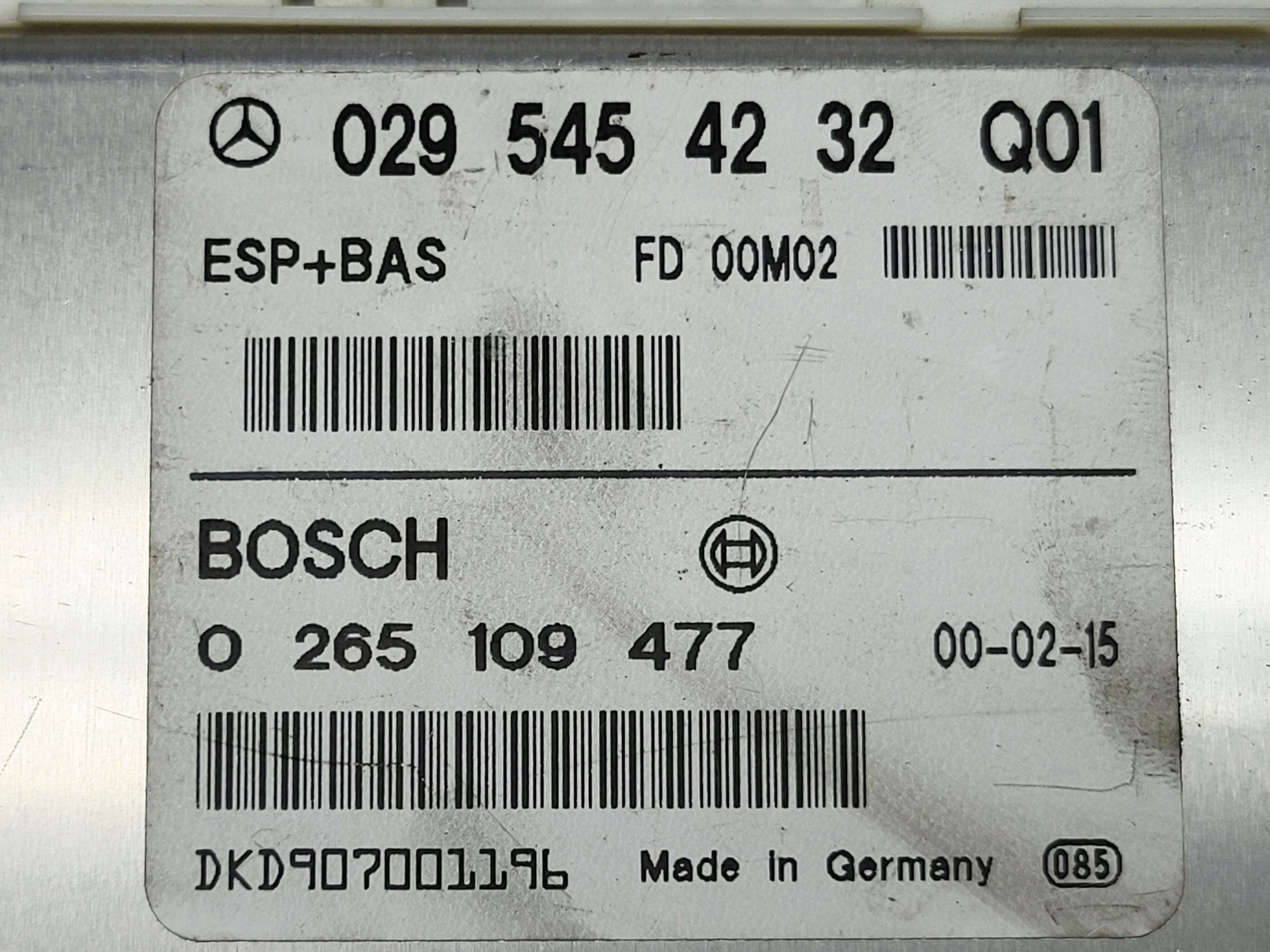 computer control unit module ESP Mercedes W168 A170 1.7 CDI 0295454232Q01