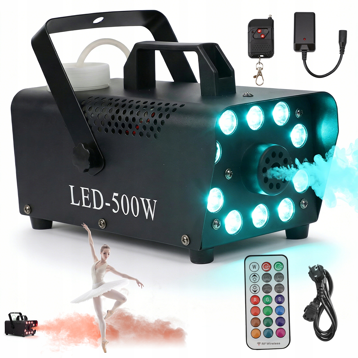 500 W Kouřový Stroj, 13 Barev Rgb Světel, 10 Led Multimode Lamp