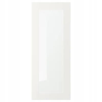 IKEA SAVEDAL Sklenené dvere, biele, 40x100 cm