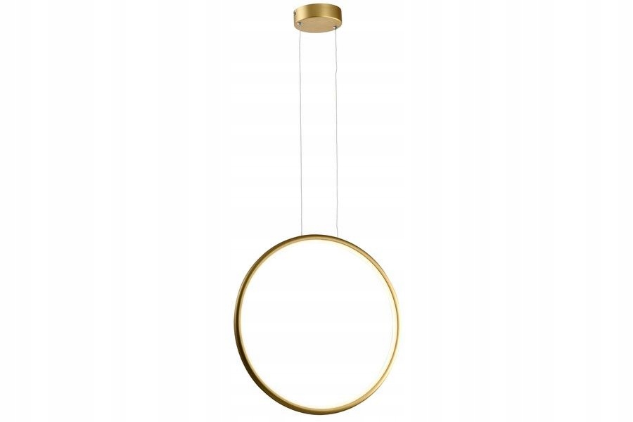 Moderní závěsná lampa zlatý vertikální prsten 43 cm Led do obývacího pokoje Reality
