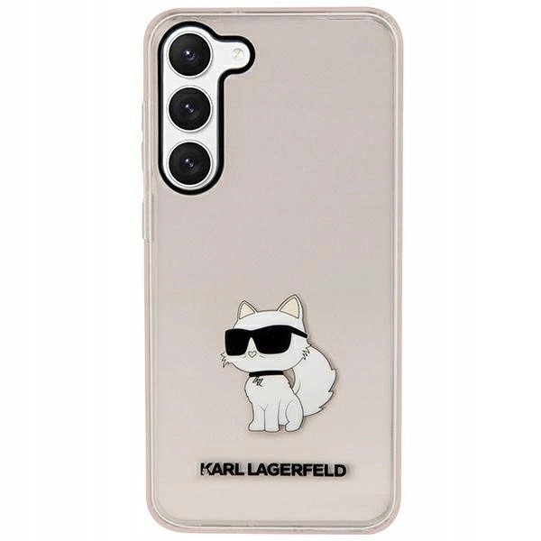 Etui Karl Lagerfeld Ikonik Choupette na Samsung Galaxy S23+ różowe