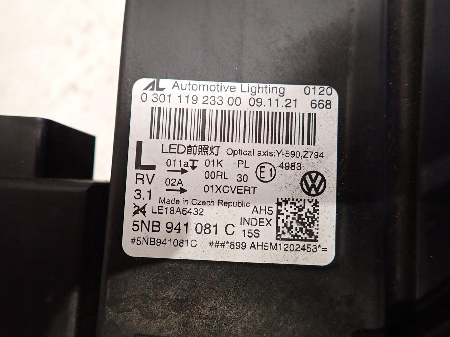 light front front left VW TIGUAN II LIFT 2020- FULL LED 5NB941081C